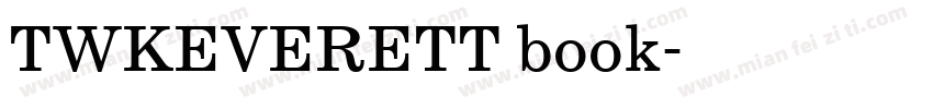 TWKEVERETT book字体转换